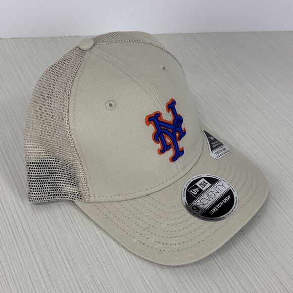 New York Mets New Era 9SEVENTY COOLERA Stretch-Snap Hat Cap Stone MLB NEW - Picture 4 of 6